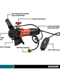4-Inch Variable Speed Polisher And Grinder Pro Grade 800W 120V Power Tool 1000-4000 RPM Range with labeled features visible