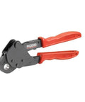 Close Quarters Half Inch PEX Crimp Tool For ASTM F1807 Fittings, Manual PEX Tubing Crimper with red handles