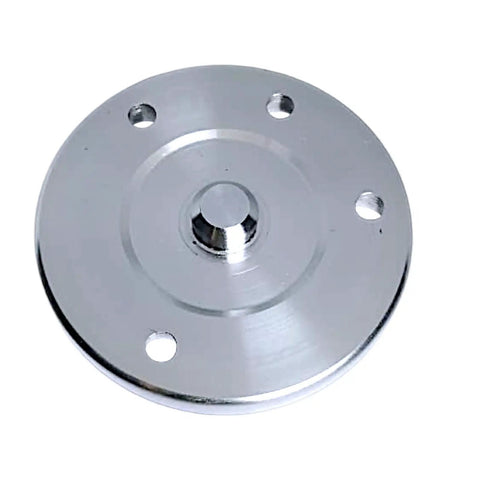 Collet Adapter For 80mm Rotary Table Compatibility, Precision Workholding Fixture With T Slot Mount, Milling Machine And Lathe Pro Grade Ready, High Concentricity, Rigid, Space Saving Design For Secure Machining, chrome metal top view