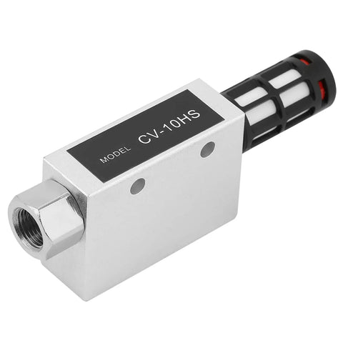 Heavy Duty Pneumatic Vacuum Generator With Vacuum Ejector Valve Built Tough Aluminum Alloy Body Zero Hassle Threaded Mounting And Rock Solid Suction For Straight Ahead Shop Buildouts, model CV-10HS valve close-up
