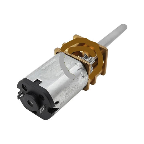 Top Shelf N20 Metal Gearbox Speed Reduction Motor For Smart Cars And Electronic Locks Runs Clean On DC 3V Or 12V With 3X20mm Steel Shaft For Gritty Diy Builds And Sweet Ride Mods That Go Hard, showing motor with steel shaft.
