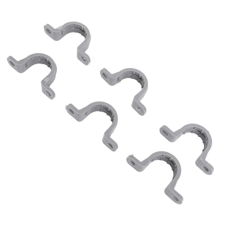 1 Inch PVC Electrical Con Clamp 2 Hole U Bracket Pipe Strap for HVAC displayed in a set of six
