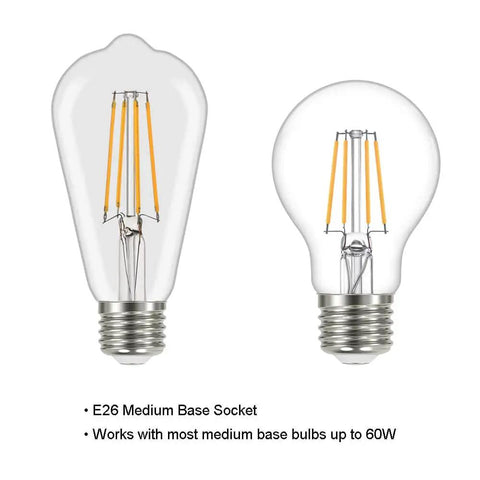 E26 medium base socket bulbs for 1 Light Slick Black Bathroom Vanity Sconce With Clear Tubular Glass Shade Modern Indoor Wall Lighting