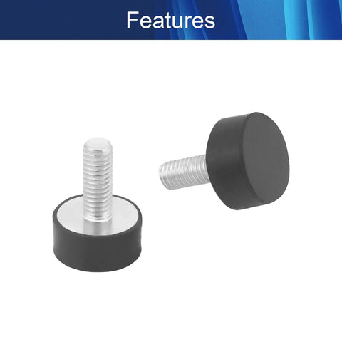 8 Pack M6 Rubber Vibration Isolators 18mm Diameter And 8mm Height With Studs Anti Vibration Mounts For Mini Splits Water Pumps Diesel Engines Harvesters And Generators, two mounts