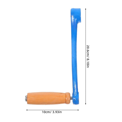 Replacement Pasta Machine Crank Handle With Wood And Iron Build For Smooth Operation And Easy Maintenance Keeps Your Pasta Game Strong For Daily Home Cooking And Small Restaurant Use Precision Fit For Reliable Pasta Making Accessories. blue wood iron crank handle 20.6cm x 10cm
