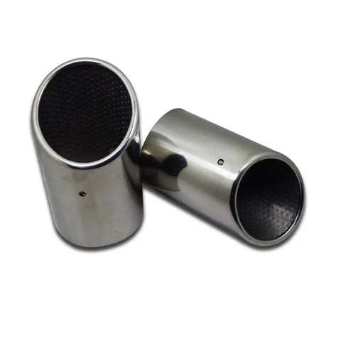 Audi Q7 2 Pack 90mm Stainless Steel Muffler End Tip Exhaust Pipe Bluing Finish For Car Styling And Auto Decoration displayed