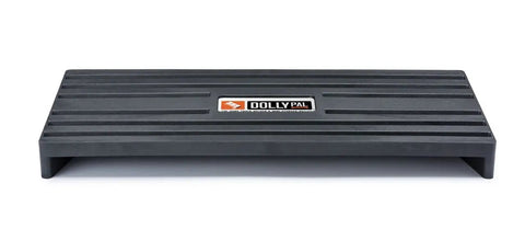 Built Tough Hand Truck Helper And Mini Storage Pallet Deck made of durable black plastic, designed for moving heavy items easily.