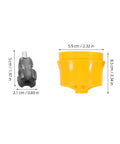 WRITWAA Electric Drill Pipe Threader Kit components showing yellow threading tool and alloy iron die, for plumbing use.