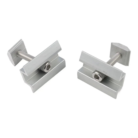 Five Pack Aluminum Solar Panel Mounting Brackets For Framed And Frameless Modules, Adjustable Horizontal And Vertical Rails close-up view