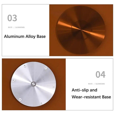Premium Tempered Glass Lazy Susan Turntable And Slick Swivel Serving Tray with aluminum alloy base for stability.