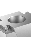 Close-up of Solid Heavy Duty 2 Pack Ok Fixture Wedge Expansion Clamping Block Precision Cnc Machining Aluminum Alloy.