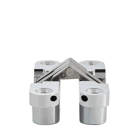 Heavy Duty Concealed Door Hinges Hidden Invisible Hinge 2-Piece Set For Furniture And Cabinet 304 Stainless Steel Silver Metal