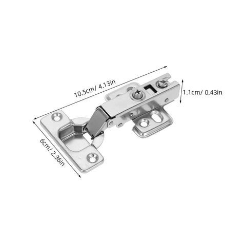 Frameless Concealed Cabinet Hinges With Hydraulic Support For Smooth Soft Close Doors Steel Construction Silver Finish