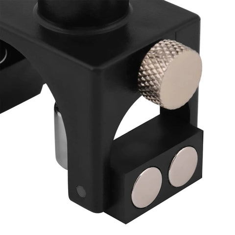 Close-up of Two Piece Jointer Knife Setting Jig For 125mm Bench Planers featuring micro adjustable magnet and precise alignment details.