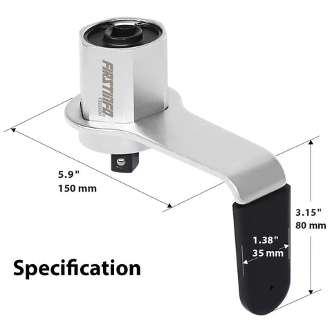 3.4 To 1 Compact Torque Multiplier For Auto Maintenance, Delivers Up To 600 Newton Meters Output, shown with dimensions.
