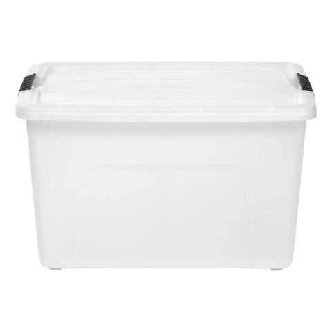 Hella Sturdy Stackable Storage Bins With Durable Plastic Build secure snap lids and ergonomic handles for organized homes.