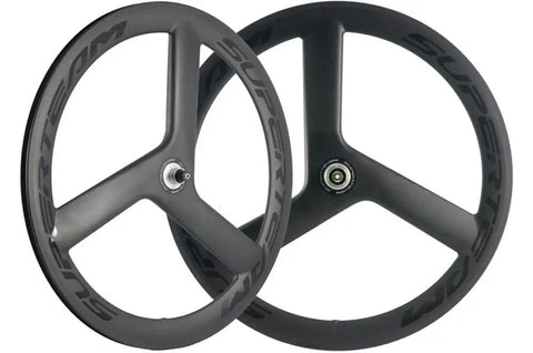 Carbon Fiber 56mm Clincher Wheel TriSpoke Wheelset For Road Bike With 3K Matte Finish 700C Sick Aero Performance Novatec Hubs
