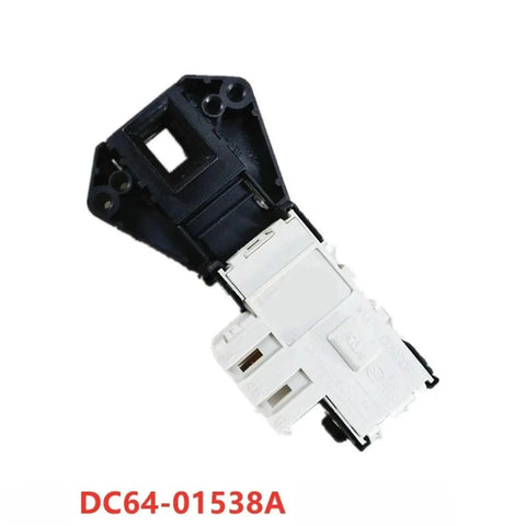 DC64-01538A Drum Washing Machine Door Lock Delay Switch Replacement Assembly, black and white plastic