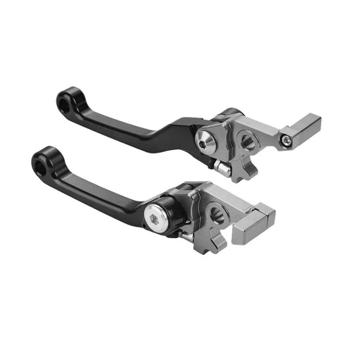 Foldable CNC Pivot Electric Dirt Bike Brake Clutch Lever For Tuttio Tutti Soleil 01 Ebike, Adjustable Reach, Black Finish