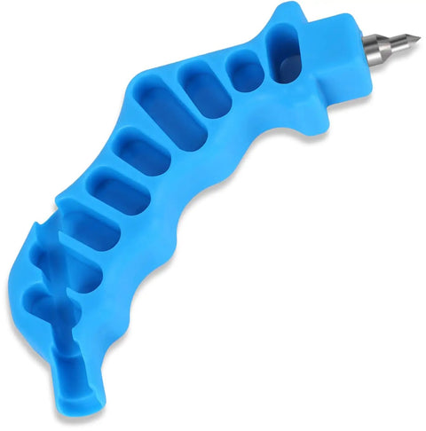 Blue 2 In 1 Drip Irrigation Hole Punch And Fitting Insertion Tool Kit For One Quarter Inch PE Tubing, durable design