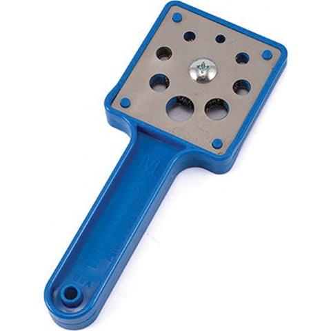 Worlds Fastest Bolt Cleaner For Metric Bolts US Made Award Winning TW200 with a blue handle showing cleaning holes.