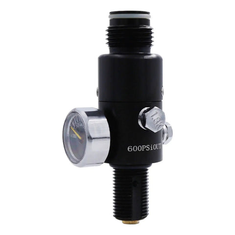 Paintball Air Tank Regulator And Valve Gauge Built From Durable Aluminum With Five Eighth UNF Output 1800 Psi for PCP and Nitrogen Cylinders