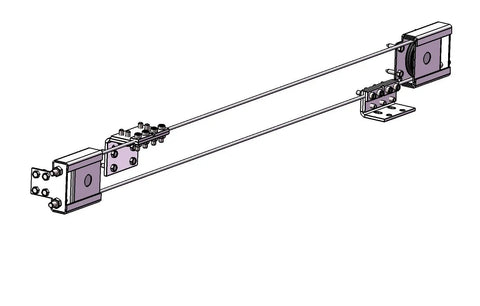 Telescopic Sliding Gate Opener Hardware Kit Built Tough With Galvanized Pulleys 32.8ft Stainless Steel Cable Mounting Brackets Image