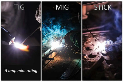 Ultra Thin Auto Darkening Welding Lens 0.19 Inch Shade 11 Low Amp 5A TIG Ready shown in TIG, MIG, and Stick welding