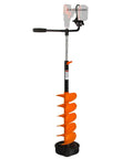Ice Auger Nylon Flighting Combo With Universal Drill Adapter and 14 Inch Extension, 33 Inch Shaft, Lightweight Aluminum Core