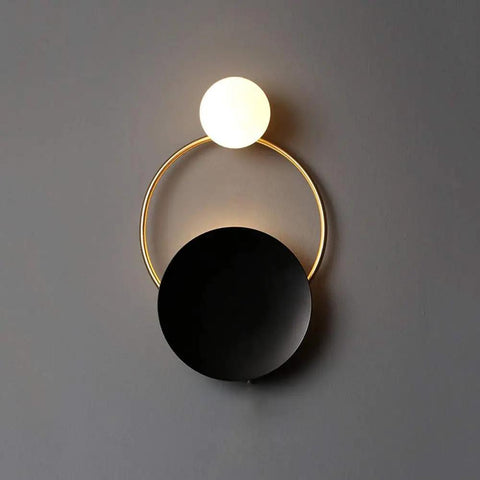Fresh Modern LED Wall Sconce With Sturdy Iron Body, Up And Down Illumination Creates A Chill Ambient Vibe For Bedrooms, Bathrooms Or Halls, Warm Wash Light Is An Instant Upgrade For Any Home Setup Today, featuring round black and white design.