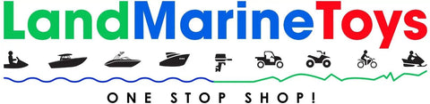 Logo of Land Marine Toys featuring various recreational vehicles and boats, with the tagline 'One Stop Shop!'