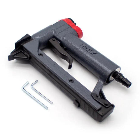 Beefy Pneumatic Picture Frame Nail Gun And Portable Air Stapler For Photo Mirror Framing Heavy Duty Handheld Pin Nailer with accessories.