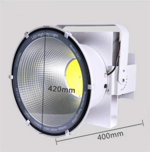 Hella Bright Outdoor Floodlight Delivering Serious Lumens And Rock Solid IP66 Waterproof Build Crafted From Heavy Duty Aluminum Alloy, 420mm diameter.