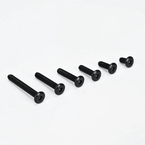 50 Pack 1/4-20 Hex Socket Cap Screws Flat Head Allen Bolts Black Oxide Stainless Steel 304 18-8 Fully Threaded, 1 Inch Long