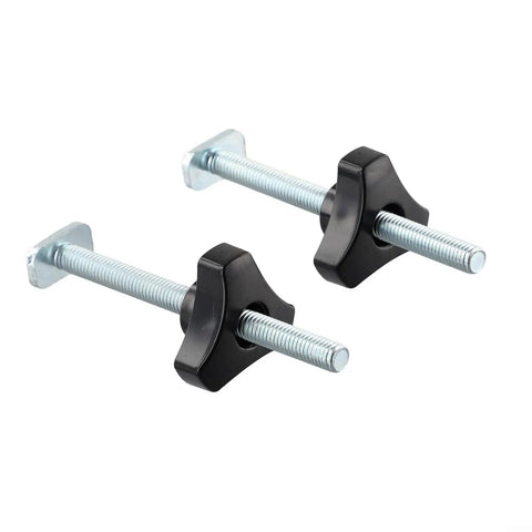Pro M8 Star Handle T Track Knob Kit With Bolts For Woodworking Jigs Fixtures And Router Table Accessories Super Grippy Black Plastic Clamps Secure Your Stops Like A Boss, black M8 knobs with steel bolts