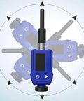 7 in 1 Hardness Tester Kit for Metals with Rockwell Scales HL HV HB HRC HRB HRA HS, Pro Grade Carbide Impact Probe, 9 Set Data Storage, Durable Durometer Meter for Manufacturing and Metal Processing, Model LS252C portable blue hardness tester with probe