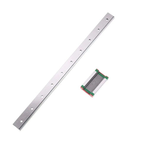 High Precision Linear Guide Rail Kit With 450mm Support And MGW7C Block Slide For Smooth Motion Low Friction Easy Install No Maintenance Required For Serious DIY Projects, 450mm rail and block