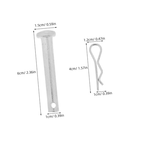 Scaffolding Coupling Pins And Locking Retainers For Fast Easy Scaffold Assembly, Door Hinge Security, Quick Fixing Components, Durable Steel Pins For Safer, Faster Job Sites shown with measurements