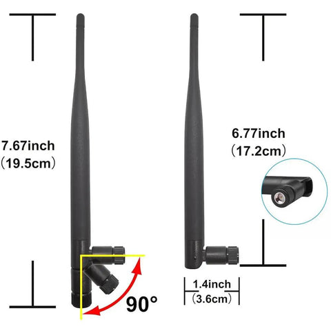 4G LTE Cellular Trail Camera Antenna 5dBi SMA Male For Hotspot Router And Wireless Modem SPYPOINT Link Compatible with dimensions