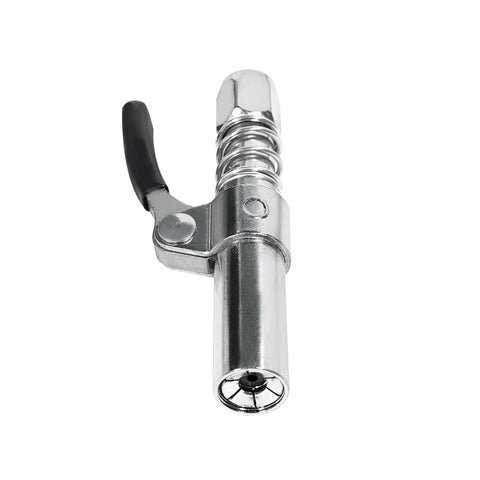 Metal 90° coupler from Grease Gun Accessory Kit With Needle Dispenser 90 Degree Coupler 12 Inch Hose Fitting Cleaner And More