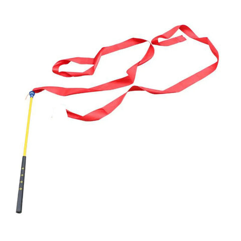 Golf Swing Trainer Stick With Comfortable Grip And Ribbon For Gesture Correction And Warm Up Practice in red and yellow
