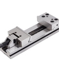 Heavy Duty 5 Inch Bench Vise With Iron Grip For Cnc Milling And Workshop Projects, carbon steel tool, smooth manual drive.