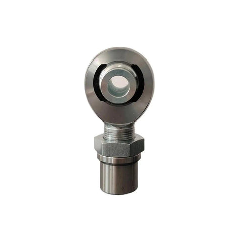 Top Shelf One Piece Heim Joint Rod End 1 1/4-12 Thread showing smooth steel construction for linkage systems.