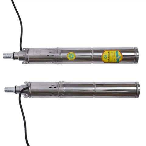 Submersible Deep Well Solar Water Pump 24V 370W Stainless Steel No Fuss Irrigation Built Tough High Lift 213 Feet 8.8 GPM Flow Brushless