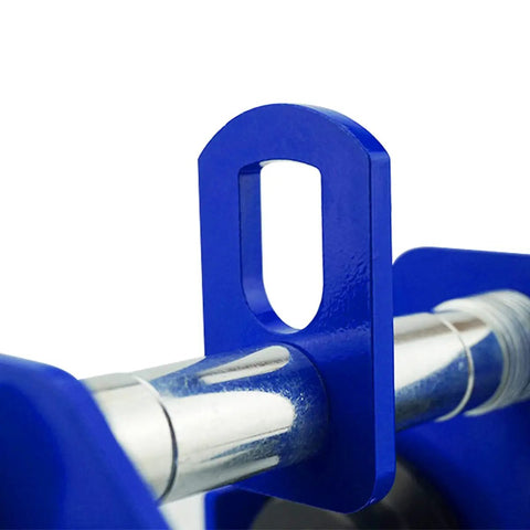 Close-up of Beefed Up Dual Wheel Beam Trolley For One Ton Heavy Duty Lift With 2200 Lbs Capacity Push Manual Trolley Hoist
