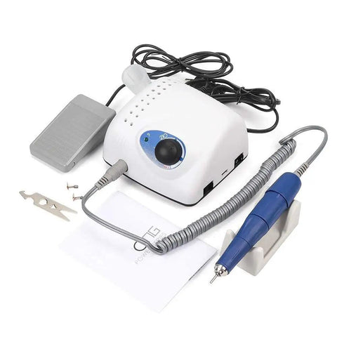 Multifunction Dental Grinder Rotary Tool With Adjustable Speed Pro Grade Power Low Noise Long Life Workhorse For Grinding And Polishing Foot Pedal Start Stable Performance For Pros And DIY Home Use White