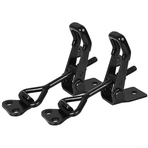 Beefy Steel Toggle Latch Hasp 220lbs Heavy Duty Lock For Tool Box Cabinet Doors Black Finish 90mm Adjustable Tension Control