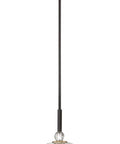 Studio 5 Mini Pendant Light With 60W Max, Dope Modern Look, 1 Light, 5 Inch Diameter, bronze and brass finish hanging from ceiling