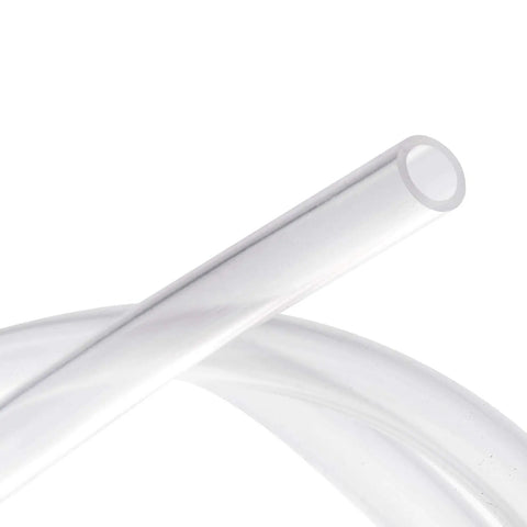 Food Grade High Temperature Silicone Tubing Three Eighths Inch ID By Half Inch OD Flexible Silicone Hose showing open end and coil