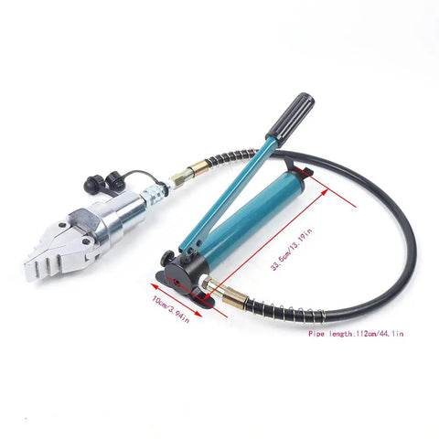 Heavy Duty Hydraulic Flange Spreader With Pump Set Lightweight Portable Pipe Expander For Tight Spots with hand crank and hose.